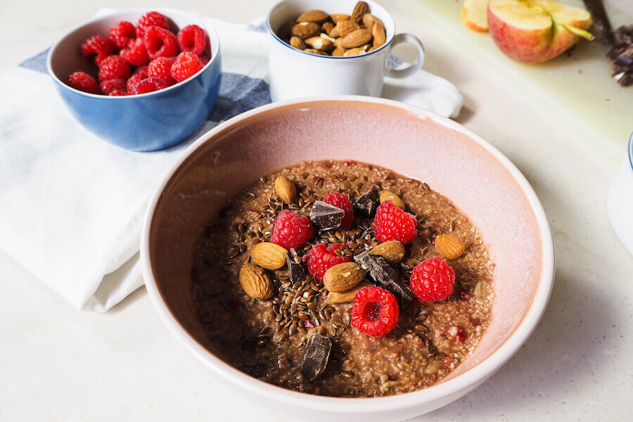 Mandeln Topping Porridge